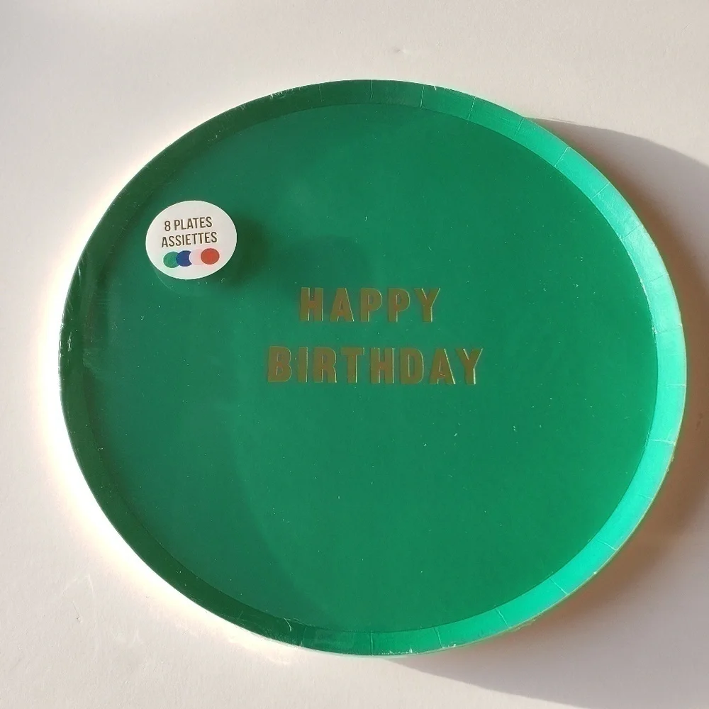 NWT - Meri Meri Round Happy Birthday Plates (set of 16) 10